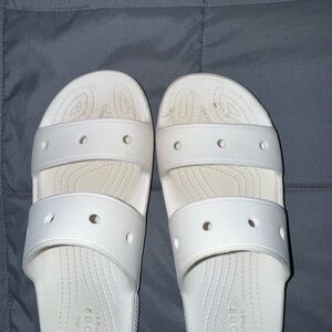 Crocs White Slide Sandals